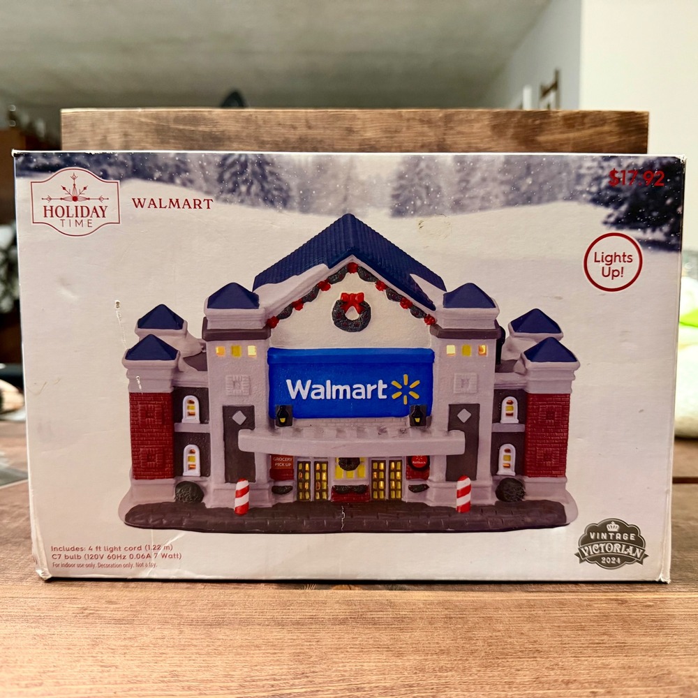 Holiday Time Walmart Store Christmas Village 2024 Vintage Victorian LightedHouse